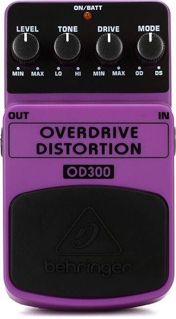 Pedal Behringer OD300 de overdrive y distorsión de dos modos, morado