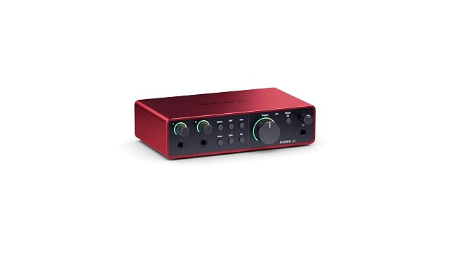 Interfaz de audio USB-C Focusrite Scarlett 2i2 de cuarta generación con dos entradas