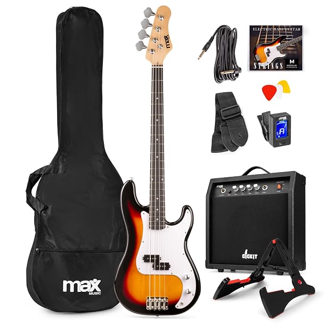 Set de bajo MAX GigKit en sunburst con amplificador y soporte
