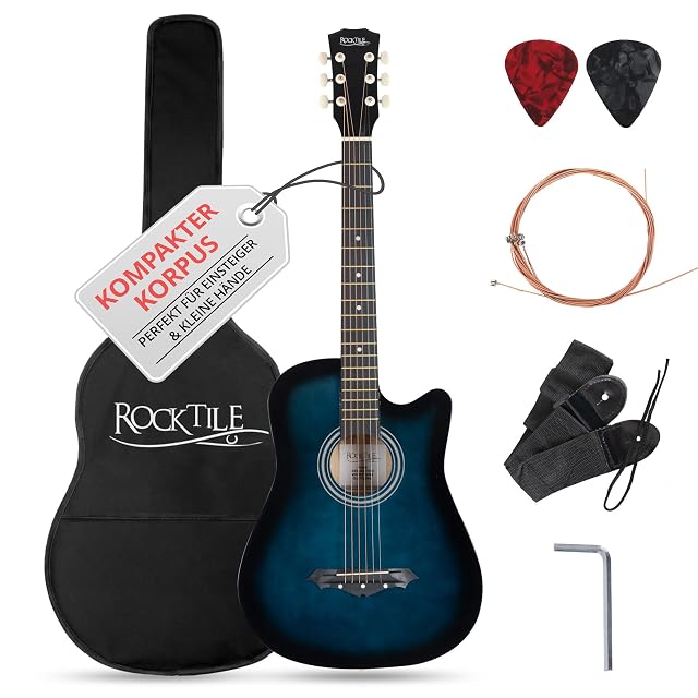 Guitarra acústica Rocktile WSD-5C Slim Line en blueburst con cutaway