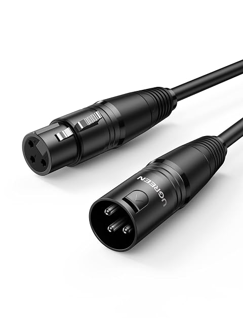 Cable de micrófono UGREEN XLR de tres pines y 3 metros