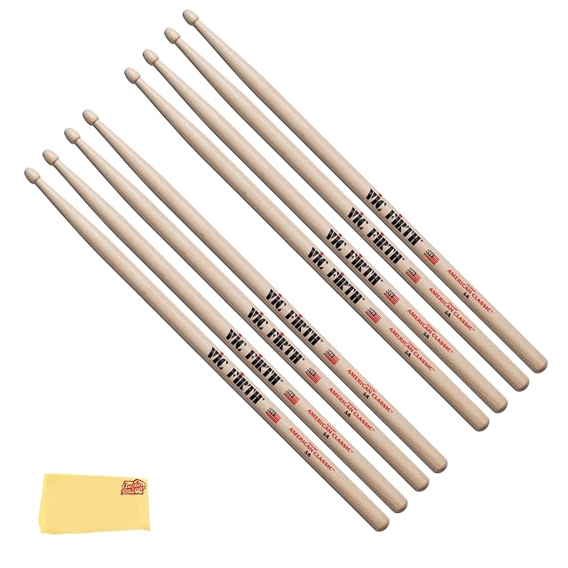 Baquetas Vic Firth American Classic 5A de nogal, cuatro pares